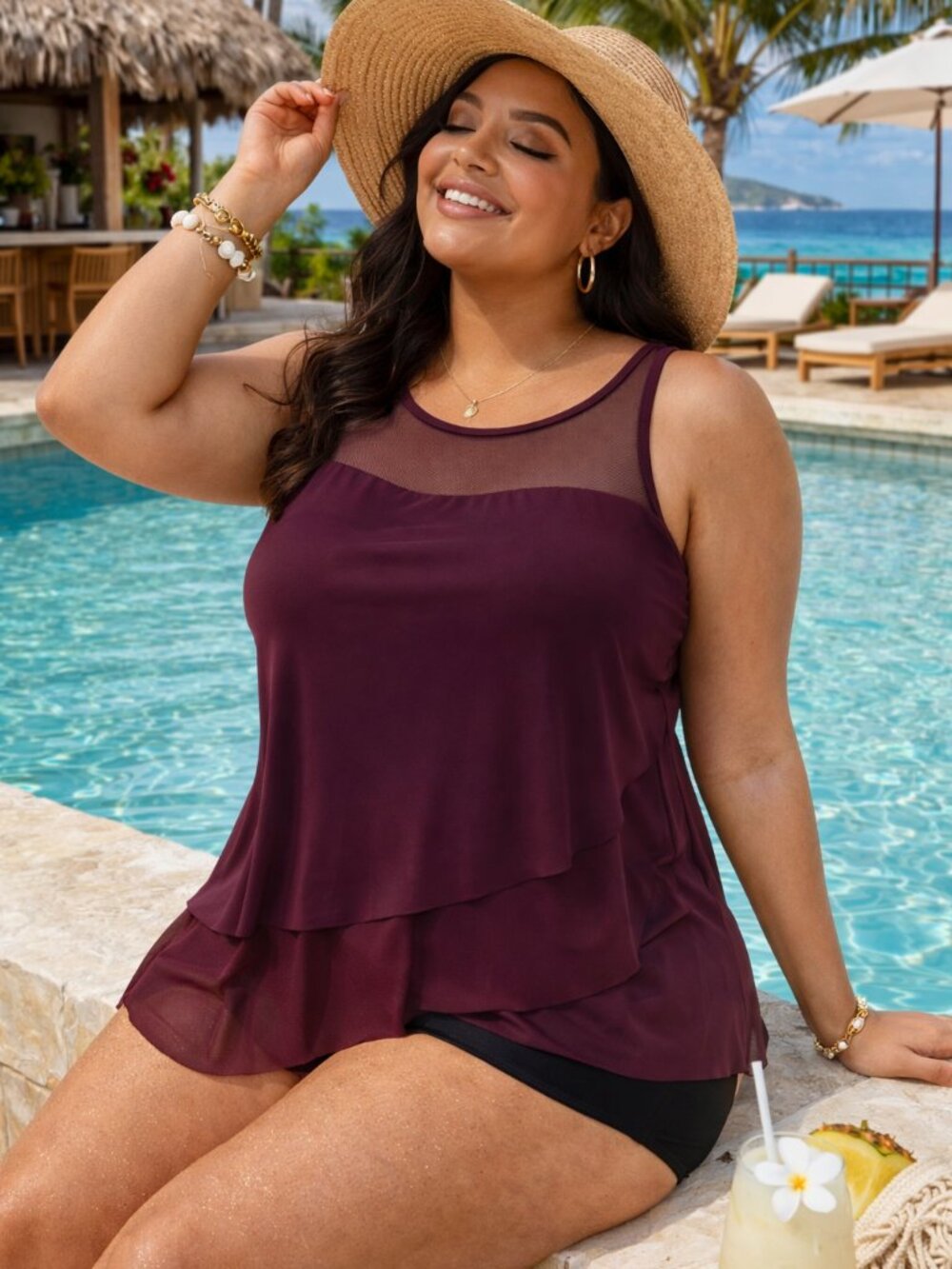 Miraclesuit Illusion Tankini Mirage Underwire Red 24W